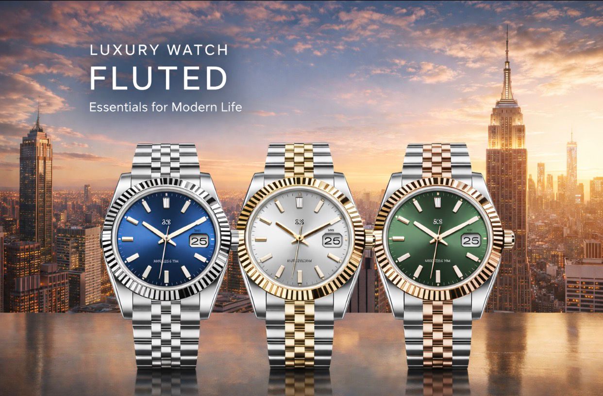 Luxury Watch Fluted