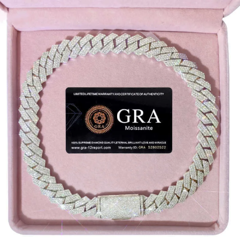 Luxury Cuban Link Bracelet | VVS Moissanite | White & Rose Gold Plated