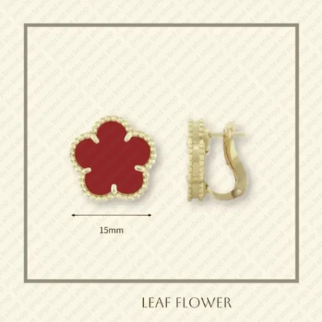 Luxury Clover Pearl Earrings – 18K Gold Finish