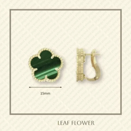 Luxury Clover Pearl Earrings – 18K Gold Finish