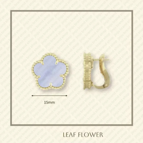 Luxury Clover Pearl Earrings – 18K Gold Finish