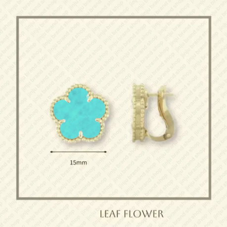 Luxury Clover Pearl Earrings – 18K Gold Finish