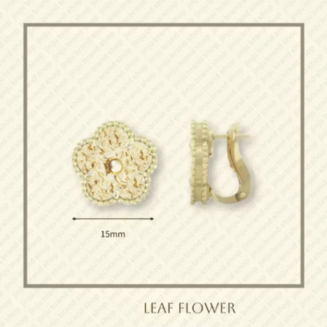 Luxury Clover Pearl Earrings – 18K Gold Finish