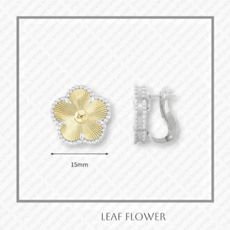 Luxury Clover Pearl Earrings – 18K Gold Finish